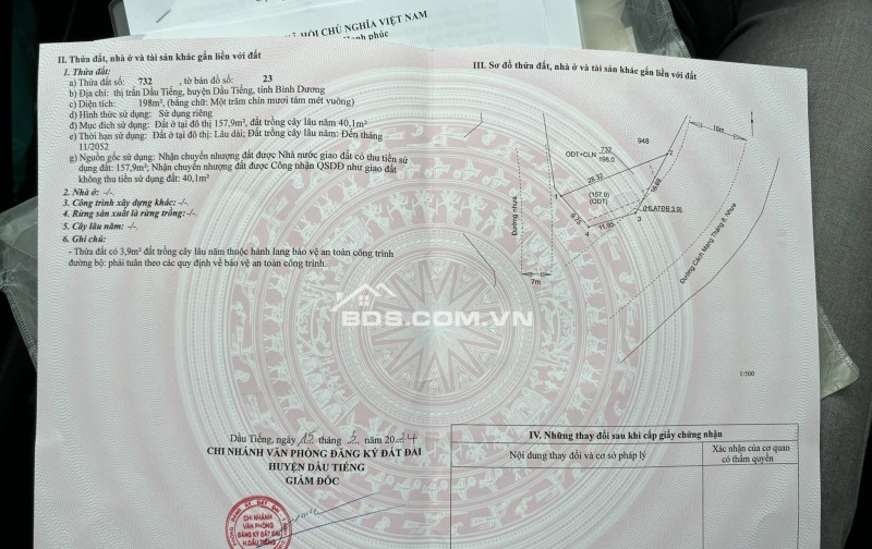 SANG NHƯỢNG BĐS GẤP TẠI THỊ TRẤN DẦU TIẾNG GIÁ RẺ HƠN THỊ TRƯỜNG HỖ TRỢ VAY BANK NẾU KH CẦN